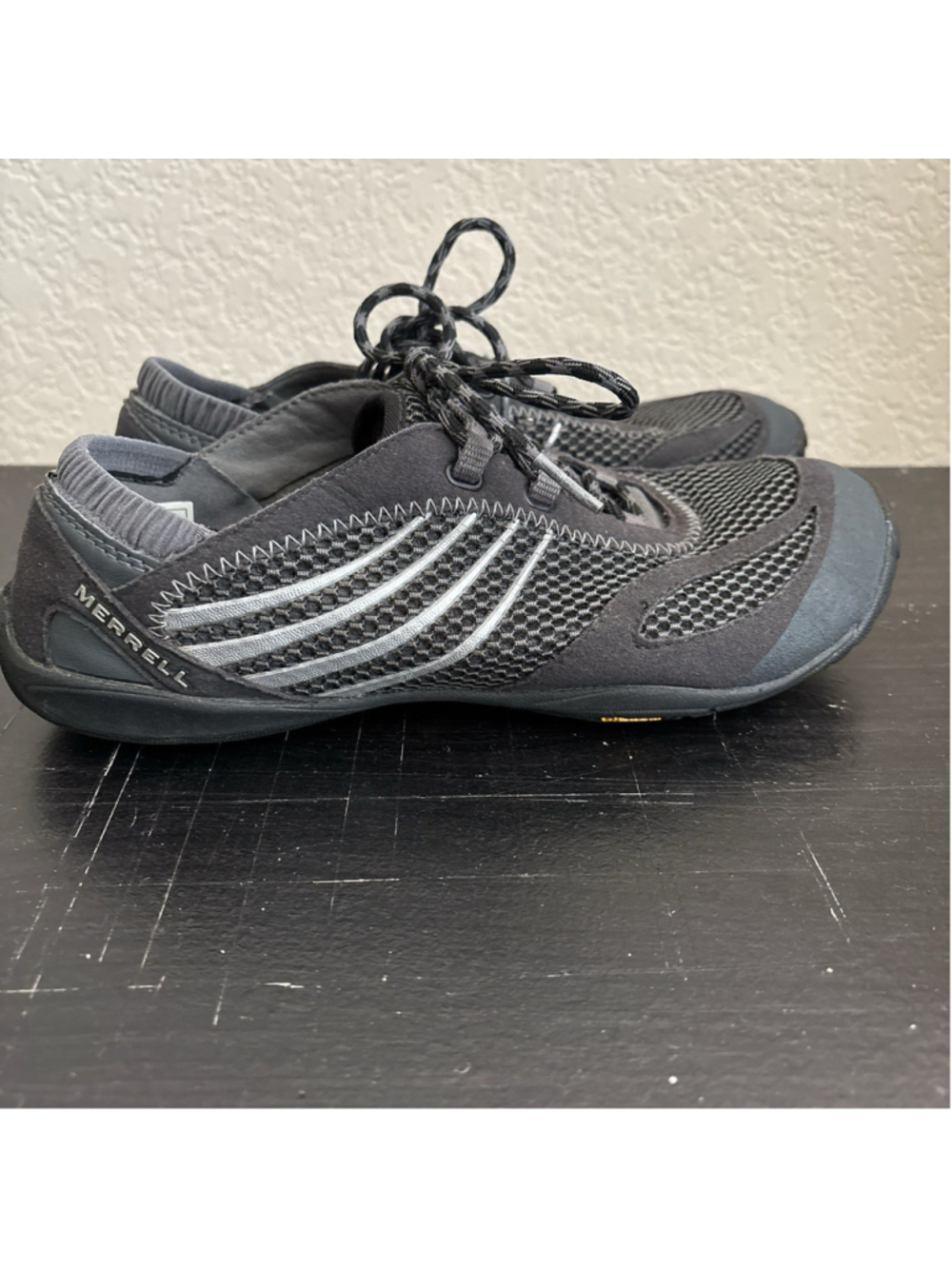 Merrell Pace Glove 3 Women's 9 Black Barefoot Vibram Trail Running Shoes EU 40 - Picture 4 of 9